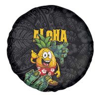 Hawaiian Halloween Spare Tire Cover Aloha Pinapple with Mysterious Hands and Polynesian Tribal Tattoo LT03 - Polynesian Pride