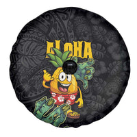 Hawaiian Halloween Spare Tire Cover Aloha Pinapple with Mysterious Hands and Polynesian Tribal Tattoo LT03 - Polynesian Pride
