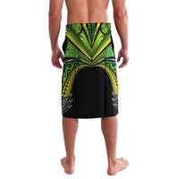 Cook Islands Rugby League Custom Lavalava Polynesian and Tatau Tribal Art - Black Color LT03 - Polynesian Pride