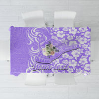 Custom Hawaii Kauai Island Tablecloth Hibiscus Pattern Seamless Tribal Simple Purple LT03 Purple - Polynesian Pride