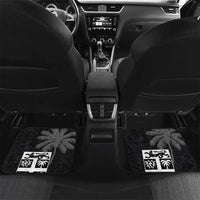 Custom Fiji Rugby Pacific Champions 2024 Car Mats Anniversary 7 Titles - Fijians Rugby and Tapa Hibiscus Black Art LT03 Set 2pcs - Back Black - Polynesian Pride