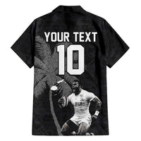 Custom Fiji Rugby Pacific Champions 2024 Family Matching Summer Maxi Dress and Hawaiian Shirt Anniversary 7 Titles - Fijians Rugby and Tapa Hibiscus Black Art LT03 - Polynesian Pride