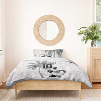 Custom Fiji Rugby Pacific Champions 2024 Bedding Set Anniversary 7 Titles - Fijians Rugby and Tapa Hibiscus White Art LT03 - Polynesian Pride