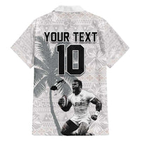 Custom Fiji Rugby Pacific Champions 2024 Hawaiian Shirt Anniversary 7 Titles - Fijians Rugby and Tapa Hibiscus White Art LT03 - Polynesian Pride