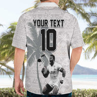 Custom Fiji Rugby Pacific Champions 2024 Hawaiian Shirt Anniversary 7 Titles - Fijians Rugby and Tapa Hibiscus White Art LT03 - Polynesian Pride