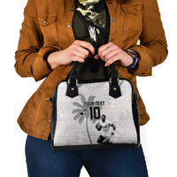 Custom Fiji Rugby Pacific Champions 2024 Shoulder Handbag Anniversary 7 Titles - Fijians Rugby and Tapa Hibiscus White Art LT03 - Polynesian Pride