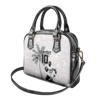 Custom Fiji Rugby Pacific Champions 2024 Shoulder Handbag Anniversary 7 Titles - Fijians Rugby and Tapa Hibiscus White Art LT03 - Polynesian Pride
