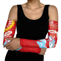 Hawaiian Mele Kalikimaka Arm Sleeves Funny Santa Riding Lei Dolphin with Kakau Tattoos LT03 - Polynesian Pride