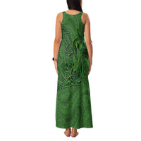 Hawaiian Whales Polynesian Art Motifs Family Matching Tank Maxi Dress and Hawaiian Shirt Green Color LT03 - Polynesian Pride