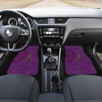 Hawaiian Whales Polynesian Art Motifs Car Mats Purple Color - Polynesian Pride