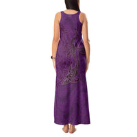 Hawaiian Whales Polynesian Art Motifs Tank Maxi Dress Purple Color LT03 - Polynesian Pride