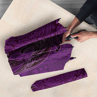 Hawaiian Whales Polynesian Art Motifs Umbrella Purple Color - Polynesian Pride