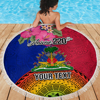 Personalised Haiti Battle of Vertieres Beach Blanket The Haitian Revolution 220th Anniversary Polynesian Style LT03 - Polynesian Pride