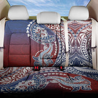 Hawaiian Manta Ray and Hammerhead Shark Tribal Tattoo Back Car Seat Cover with Polynesian Tribal Pattern Hawaii Flag Color LT03 One Size Multicolor - Polynesian Pride