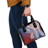 Hawaiian Manta Ray and Hammerhead Shark Tribal Tattoo Shoulder Handbag with Polynesian Tribal Pattern Hawaii Flag Color LT03 - Polynesian Pride