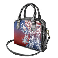 Hawaiian Manta Ray and Hammerhead Shark Tribal Tattoo Shoulder Handbag with Polynesian Tribal Pattern Hawaii Flag Color LT03 - Polynesian Pride