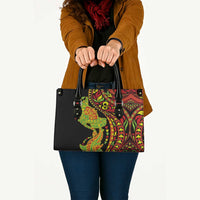 Hawaiian Manta Ray and Hammerhead Shark Tribal Tattoo Leather Bag with Polynesian Tribal Pattern Kanaka Maoli Flag Color LT03 - Polynesian Pride