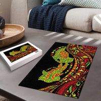 Hawaiian Manta Ray and Hammerhead Shark Tribal Tattoo Puzzle with Polynesian Tribal Pattern Kanaka Maoli Flag Color LT03 - Polynesian Pride