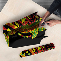 Hawaiian Manta Ray and Hammerhead Shark Tribal Tattoo Umbrella with Polynesian Tribal Pattern Kanaka Maoli Flag Color LT03 - Polynesian Pride