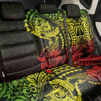 Hawaiian Manta Ray and Hammerhead Shark Tribal Tattoo Back Car Seat Cover with Polynesian Tribal Pattern Reggae Style LT03 - Polynesian Pride