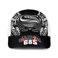 Super Samoa-Six Eight Five to The World Baseball Net Cap Traditional Samoan Tattoo Black Color