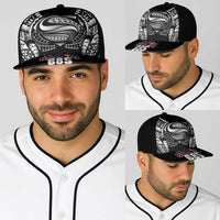 Super Samoa-Six Eight Five to The World Baseball Net Cap Traditional Samoan Tattoo Black Color