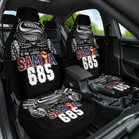 Super Samoa-Six Eight Five to The World Car Seat Cover Traditional Samoan Tattoo Black Color