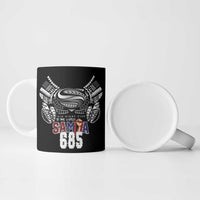 Super Samoa-Six Eight Five to The World Ceramic Mug Traditional Samoan Tattoo Black Color