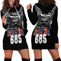 Super Samoa-Six Eight Five to The World Hoodie Dress Traditional Samoan Tattoo Black Color LT03 - Polynesian Pride