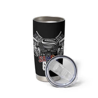 Super Samoa-Six Eight Five to The World Tumbler Cup Traditional Samoan Tattoo Black Color