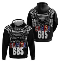 Super Samoa-Six Eight Five to The World Zip Hoodie Traditional Samoan Tattoo Black Color