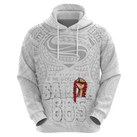 Super Samoa-Six Eight Five to The World Hoodie Traditional Samoan Tattoo All White