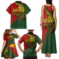 Sepik River Crocodile & Arts Festival Melanesian Pattern Family Matching Tank Maxi Dress and Hawaiian Shirt LT03 - Polynesian Pride