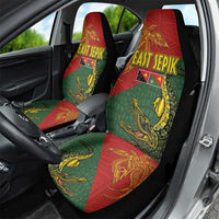 Sepik River Crocodile & Arts Festival Car Seat Cover Bird-of-paradise Melanesian Tattoo LT03 - Polynesian Pride