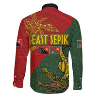 Sepik River Crocodile & Arts Festival Family Matching Off The Shoulder Long Sleeve Dress and Hawaiian Shirt Bird-of-paradise Melanesian Tattoo LT03 - Polynesian Pride