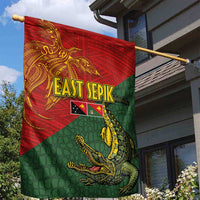 Sepik River Crocodile & Arts Festival Garden Flag Bird-of-paradise Melanesian Tattoo LT03 - Polynesian Pride
