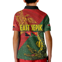 Sepik River Crocodile & Arts Festival Kid Polo Shirt Bird-of-paradise Melanesian Tattoo LT03 - Polynesian Pride