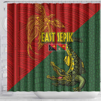 Sepik River Crocodile & Arts Festival Shower Curtain Bird-of-paradise Melanesian Tattoo LT03 - Polynesian Pride