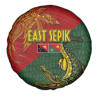 Sepik River Crocodile & Arts Festival Spare Tire Cover Bird-of-paradise Melanesian Tattoo LT03 - Polynesian Pride