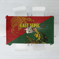 Sepik River Crocodile & Arts Festival Tablecloth Bird-of-paradise Melanesian Tattoo LT03 Red - Polynesian Pride