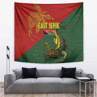 Sepik River Crocodile & Arts Festival Tapestry Bird-of-paradise Melanesian Tattoo LT03 Red - Polynesian Pride