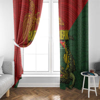 Sepik River Crocodile & Arts Festival Window Curtain Bird-of-paradise Melanesian Tattoo LT03 - Polynesian Pride