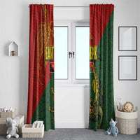 Sepik River Crocodile & Arts Festival Window Curtain Bird-of-paradise Melanesian Tattoo LT03 - Polynesian Pride