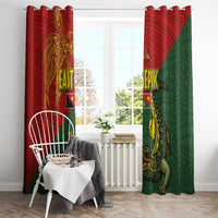 Sepik River Crocodile & Arts Festival Window Curtain Bird-of-paradise Melanesian Tattoo LT03 - Polynesian Pride