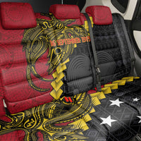 Papua New Guinea Independence Day Back Car Seat Cover Bird-of-paradise Melanesian Tattoo LT03 - Polynesian Pride