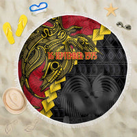 Papua New Guinea Independence Day Beach Blanket Bird-of-paradise Melanesian Tattoo LT03 One Size 150cm Red - Polynesian Pride