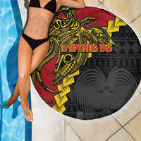 Papua New Guinea Independence Day Beach Blanket Bird-of-paradise Melanesian Tattoo LT03 - Polynesian Pride