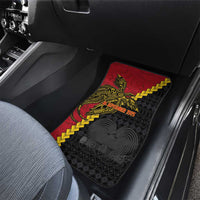 Papua New Guinea Independence Day Car Mats Bird-of-paradise Melanesian Tattoo LT03 - Polynesian Pride