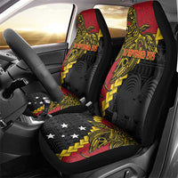 Papua New Guinea Independence Day Car Seat Cover Bird-of-paradise Melanesian Tattoo LT03 - Polynesian Pride
