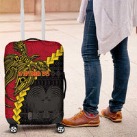 Papua New Guinea Independence Day Luggage Cover Bird-of-paradise Melanesian Tattoo LT03 Red - Polynesian Pride